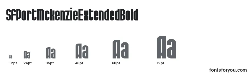 SfPortMckenzieExtendedBold Font Sizes
