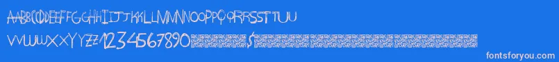フォントAboveground – ピンクの文字、青い背景