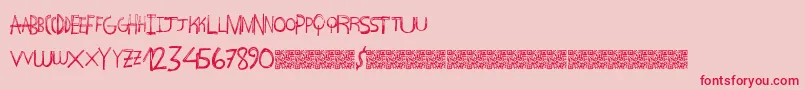 Aboveground Font – Red Fonts on Pink Background