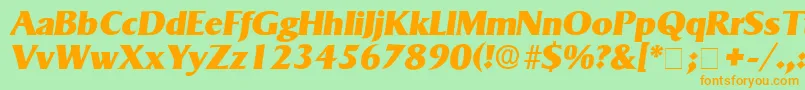 Czcionka MatroxDisplaySsiItalic – pomarańczowe czcionki na zielonym tle