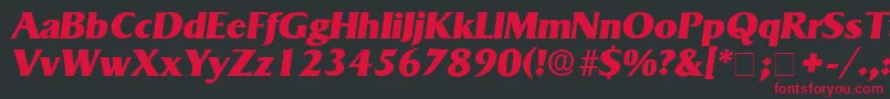 MatroxDisplaySsiItalic Font – Red Fonts on Black Background