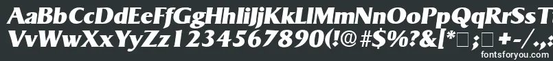 フォントMatroxDisplaySsiItalic – 黒い背景に白い文字
