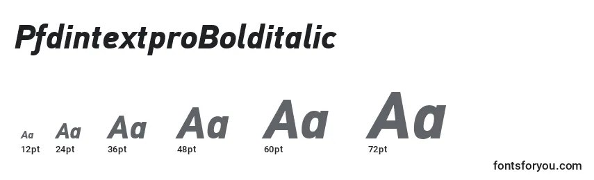 PfdintextproBolditalic Font Sizes