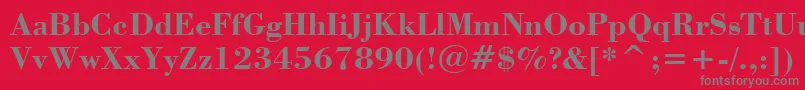 BodoniBoldBt Font – Gray Fonts on Red Background