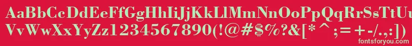 More about BodoniBoldBt Font BodoniBoldBt Font – Green Fonts on Red Background