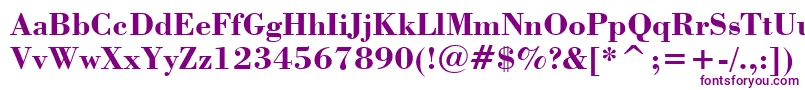 BodoniBoldBt-Schriftart – Violette Schriften