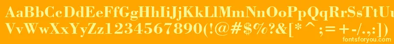 fuente BodoniBoldBt – Fuentes Amarillas Sobre Fondo Naranja