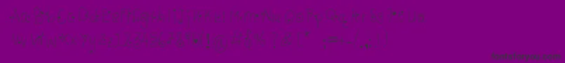 LcLookWithYourHeart-Schriftart – Schwarze Schriften auf violettem Hintergrund