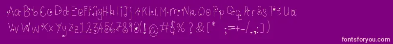 En savoir plus sur la police LcLookWithYourHeart Police LcLookWithYourHeart – polices roses sur fond violet
