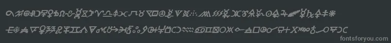 フォントHermeticspellbookital – 黒い背景に灰色の文字