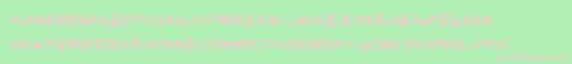 Hermeticspellbookital Font – Pink Fonts on Green Background