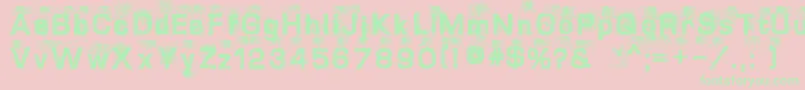 DirtySweb Font – Green Fonts on Pink Background