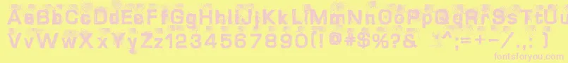 DirtySweb Font – Pink Fonts on Yellow Background