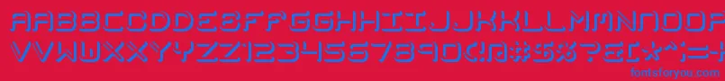 フォントMimafuse – 赤い背景に青い文字