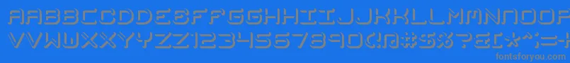 フォントMimafuse – 青い背景に灰色の文字