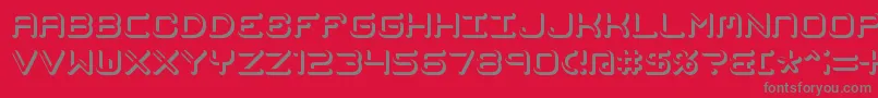 フォントMimafuse – 赤い背景に灰色の文字