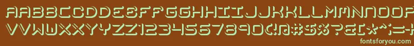 Шрифт Mimafuse – зелёные шрифты на коричневом фоне