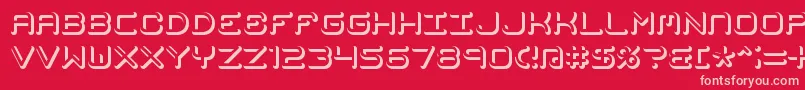 Mimafuse Font – Pink Fonts on Red Background