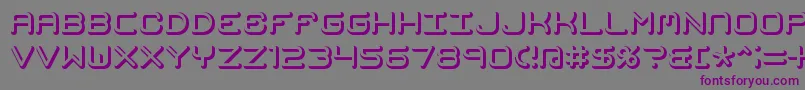 Mimafuse-Schriftart – Violette Schriften auf grauem Hintergrund