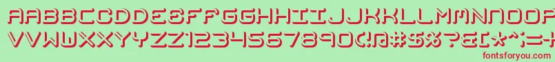 Шрифт Mimafuse – красные шрифты на зелёном фоне