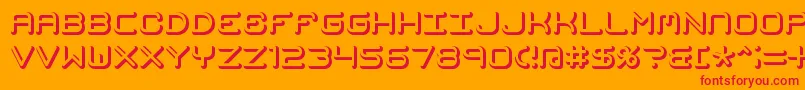 Mimafuse Font – Red Fonts on Orange Background