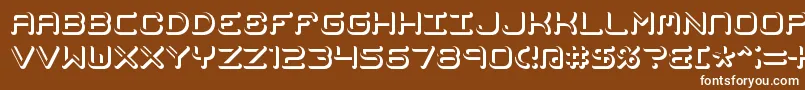 フォントMimafuse – 茶色の背景に白い文字