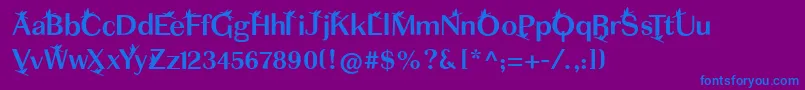 Eatmyhat Font – Blue Fonts on Purple Background