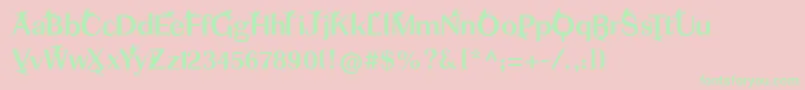 Eatmyhat Font – Green Fonts on Pink Background