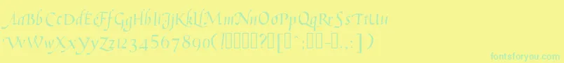 Подробнее о шрифте Humanisticcursive Шрифт Humanisticcursive – зелёные шрифты на жёлтом фоне
