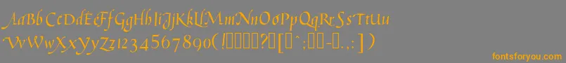 More about Humanisticcursive Font Humanisticcursive Font – Orange Fonts on Gray Background