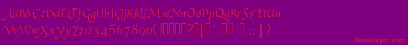Lisätietoja Humanisticcursive-fontista Humanisticcursive-fontti – punaiset fontit violetilla taustalla