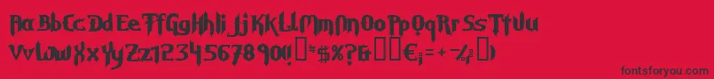 GraveDigger Font – Black Fonts on Red Background