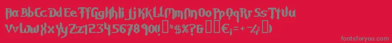 GraveDigger Font – Gray Fonts on Red Background