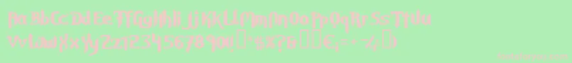 GraveDigger Font – Pink Fonts on Green Background