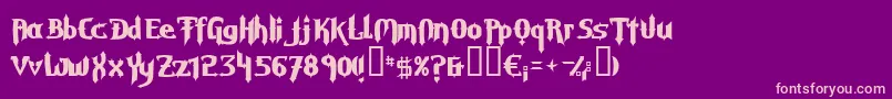 GraveDigger Font – Pink Fonts on Purple Background