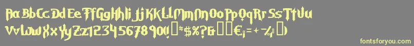 GraveDigger Font – Yellow Fonts on Gray Background