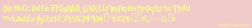 GraveDigger Font – Yellow Fonts on Pink Background