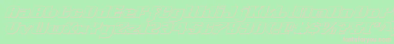 Voortrekker3DItalic Font – Pink Fonts on Green Background
