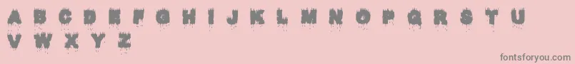 Raptorkill Font – Gray Fonts on Pink Background