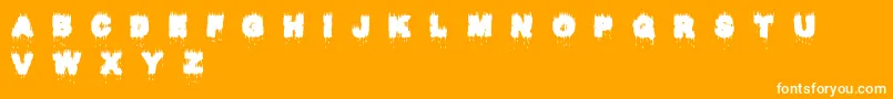 Raptorkill Font – White Fonts on Orange Background