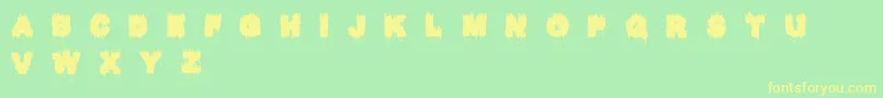 Raptorkill Font – Yellow Fonts on Green Background