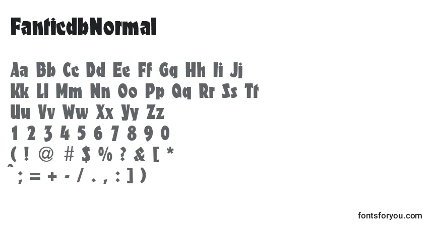 Czcionka FanticdbNormal – alfabet, cyfry, specjalne znaki