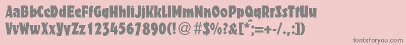 フォントFanticdbNormal – ピンクの背景に灰色の文字