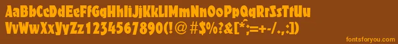 FanticdbNormal Font – Orange Fonts on Brown Background