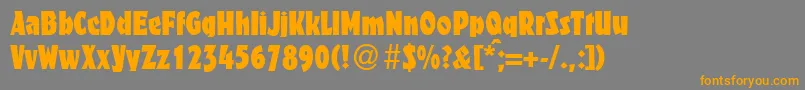 フォントFanticdbNormal – オレンジの文字は灰色の背景にあります。