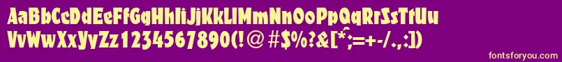 FanticdbNormal Font – Yellow Fonts on Purple Background