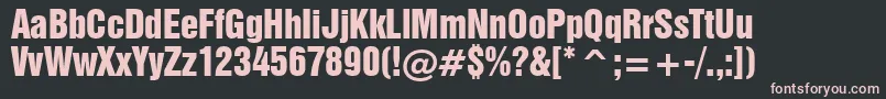 Swiss921Bt Font – Pink Fonts on Black Background