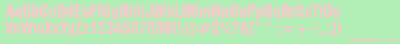 Swiss921Bt Font – Pink Fonts on Green Background