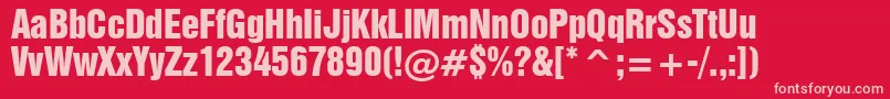 Swiss921Bt Font – Pink Fonts on Red Background