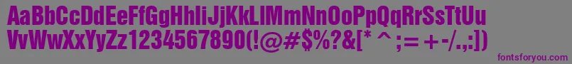 Swiss921Bt Font – Purple Fonts on Gray Background